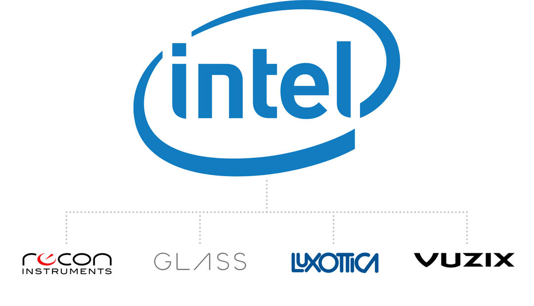 Intel SmartGlasses Logos Recon Instruments Google Glass Luxottica Vuzix